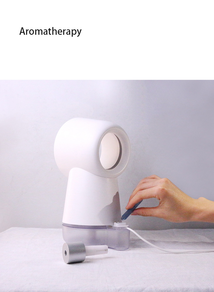 2021 Home Usb Desktop Air Cooler Fan Leafless Fan Portable Mini Table Rechargeable Air Cooling Bladeless Fan 